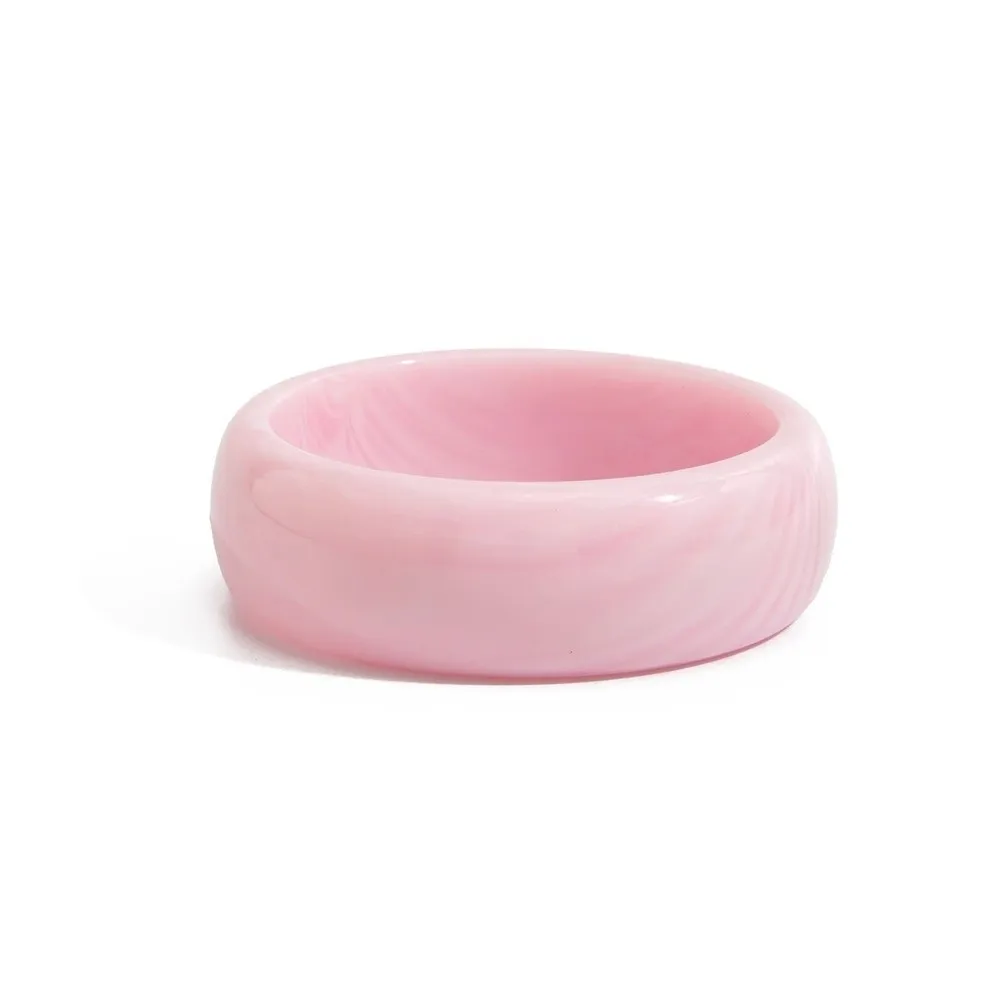 Fashion Resin Bangle Bracelet Color Swirl Round Shape Wrist Ornament Macaron Tone Stackable Hand Cuff Beach Look