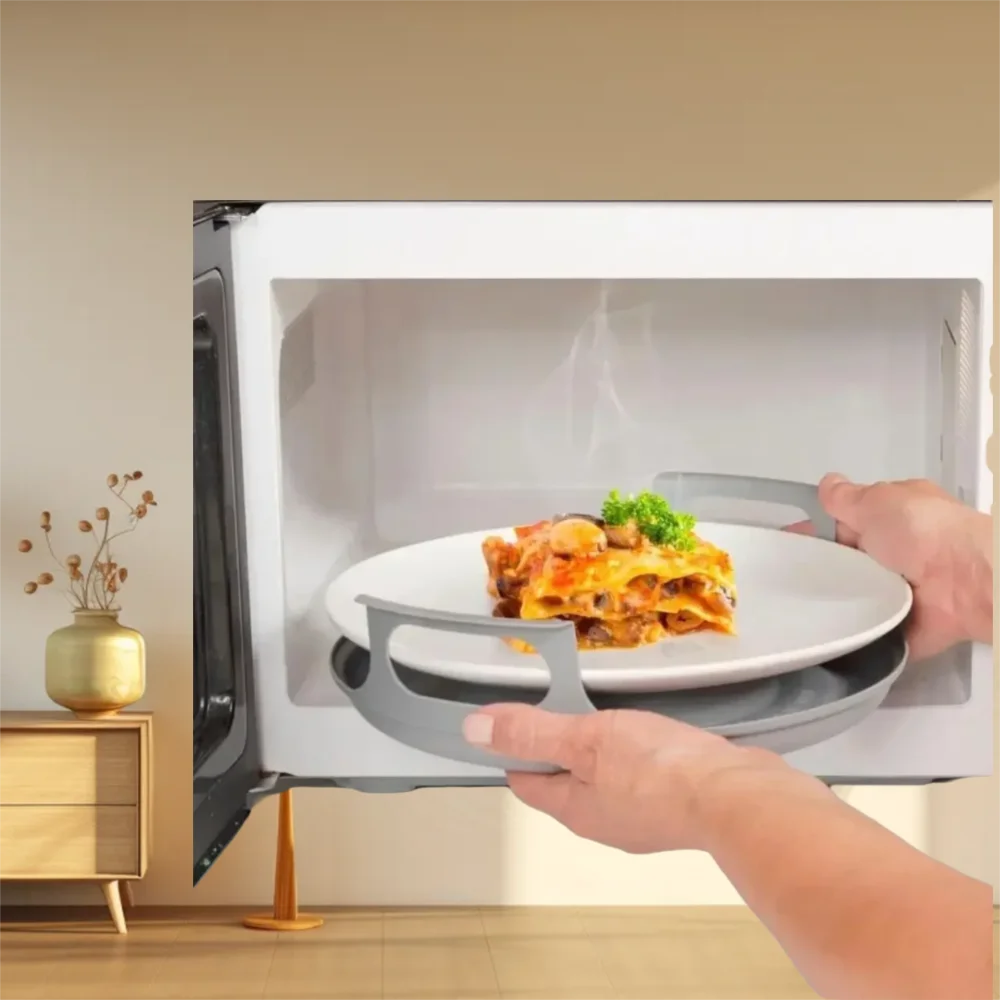 

Anti-deformed Microwave Plate Tray Home Cooking Supplies PP Microwave Plates Holder Easy to Clean Kitchen Plate Steam Holder