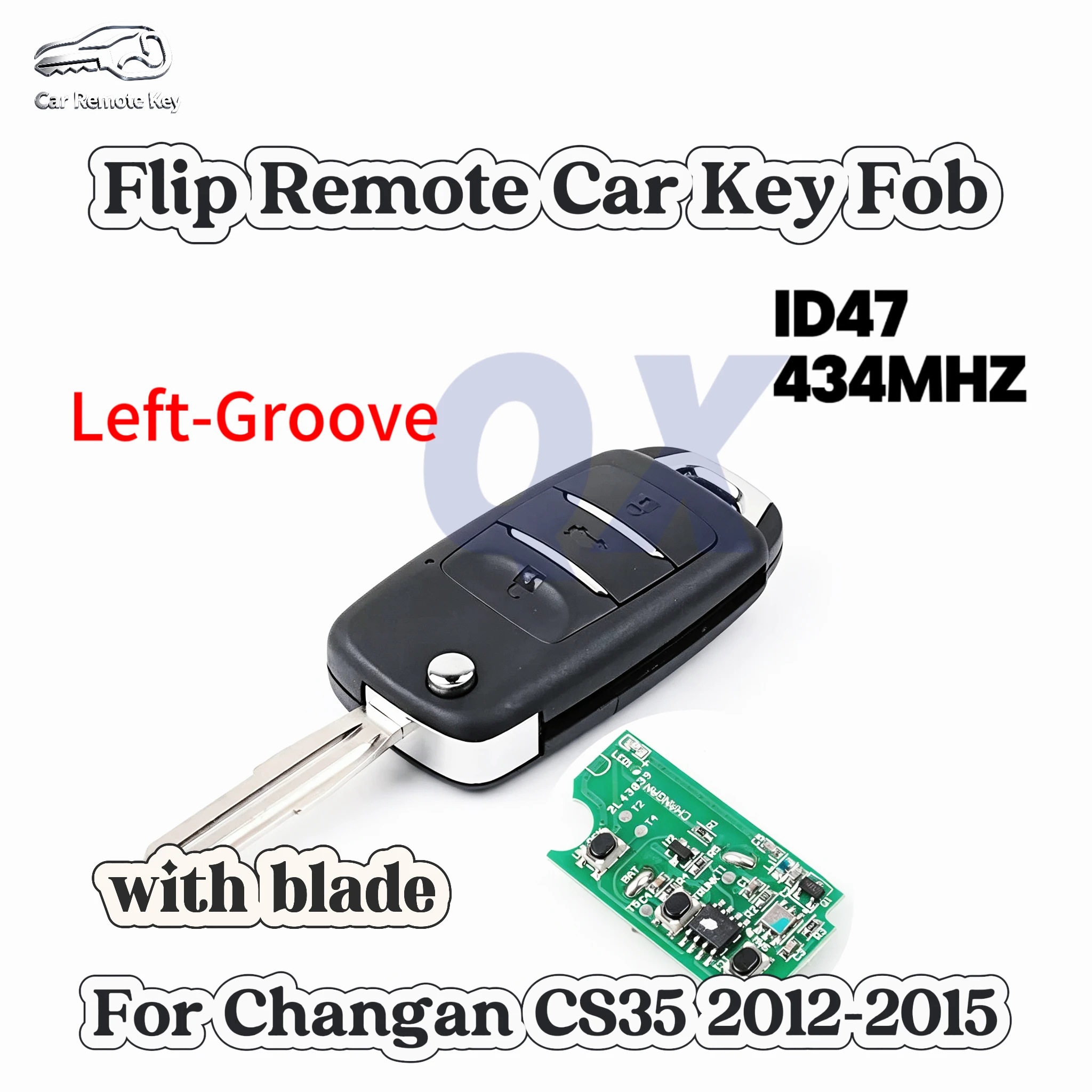 Original Folding Remote Key, Fits Changan CS35 2012-2015, with 47 Chip