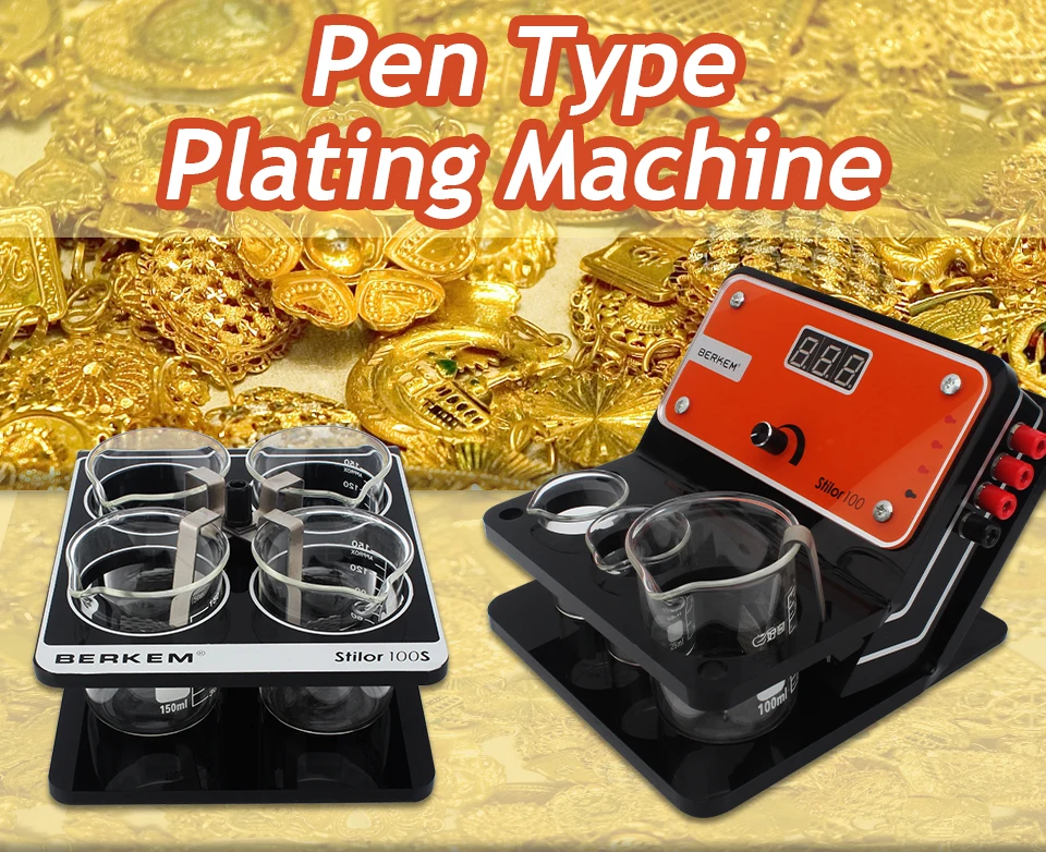 Auble Stainless Steel Pen Plating Machine for Jewelry for Gold Silver Rhodium Electroplating Rings Tool for Metal Coating