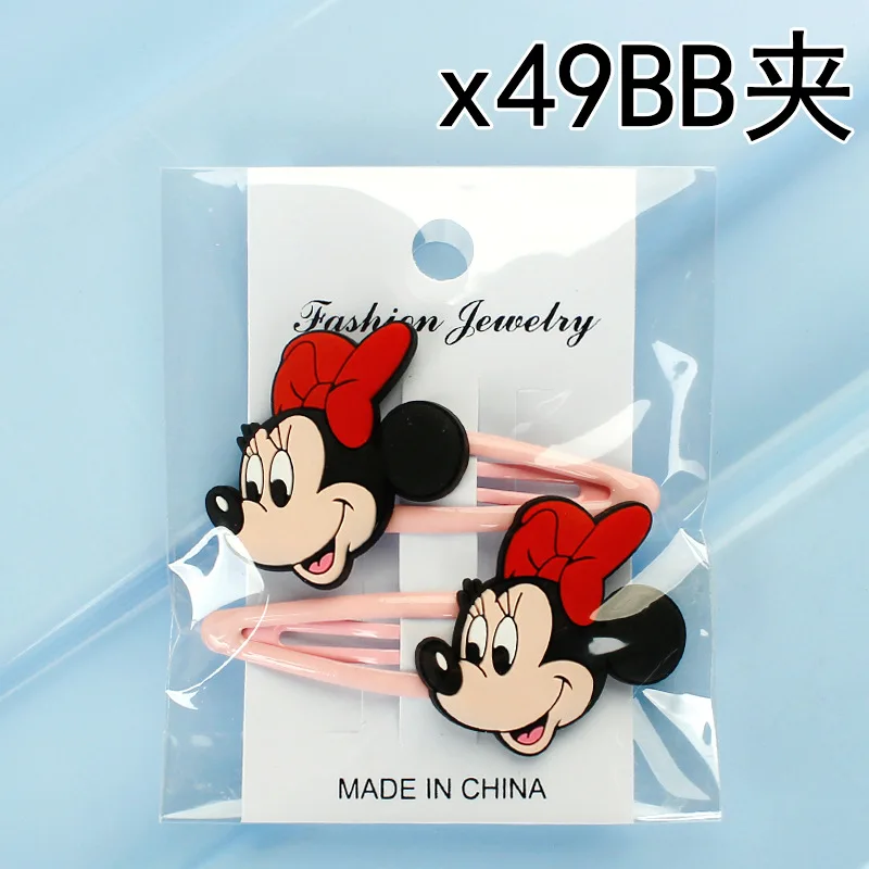Disney Mickey Minnie Hairpin Cute Infant Hairpin Disney Bow Hair Accessories Children\' Hair Clip Girls\' Hairdress Christmas Gift