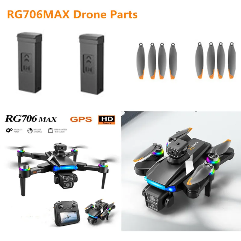 

RG706 MAX Запасные части для радиоуправляемого дрона RG706MAX Бесщеточный дрон 7,4 В 3000 мАч Батарея/пропеллер RG706 MAX Батарея для дрона RG706MAX Батарея