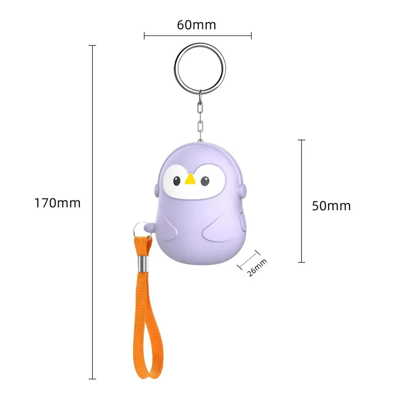 Cute Personal Safety Alarm Keychain for Women Kids Children Elderly 130dB Loud Portable SOS Emergency Device Self Defense Tool