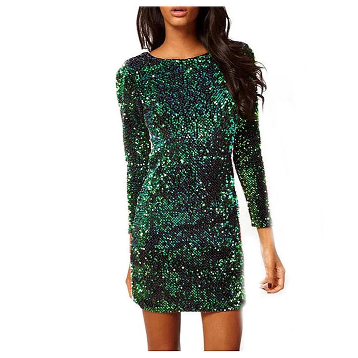 Atemberaubendes Pailletten-Bodycon-Kleid für Damen, Frühling-Sommer-Party-Abendkleid