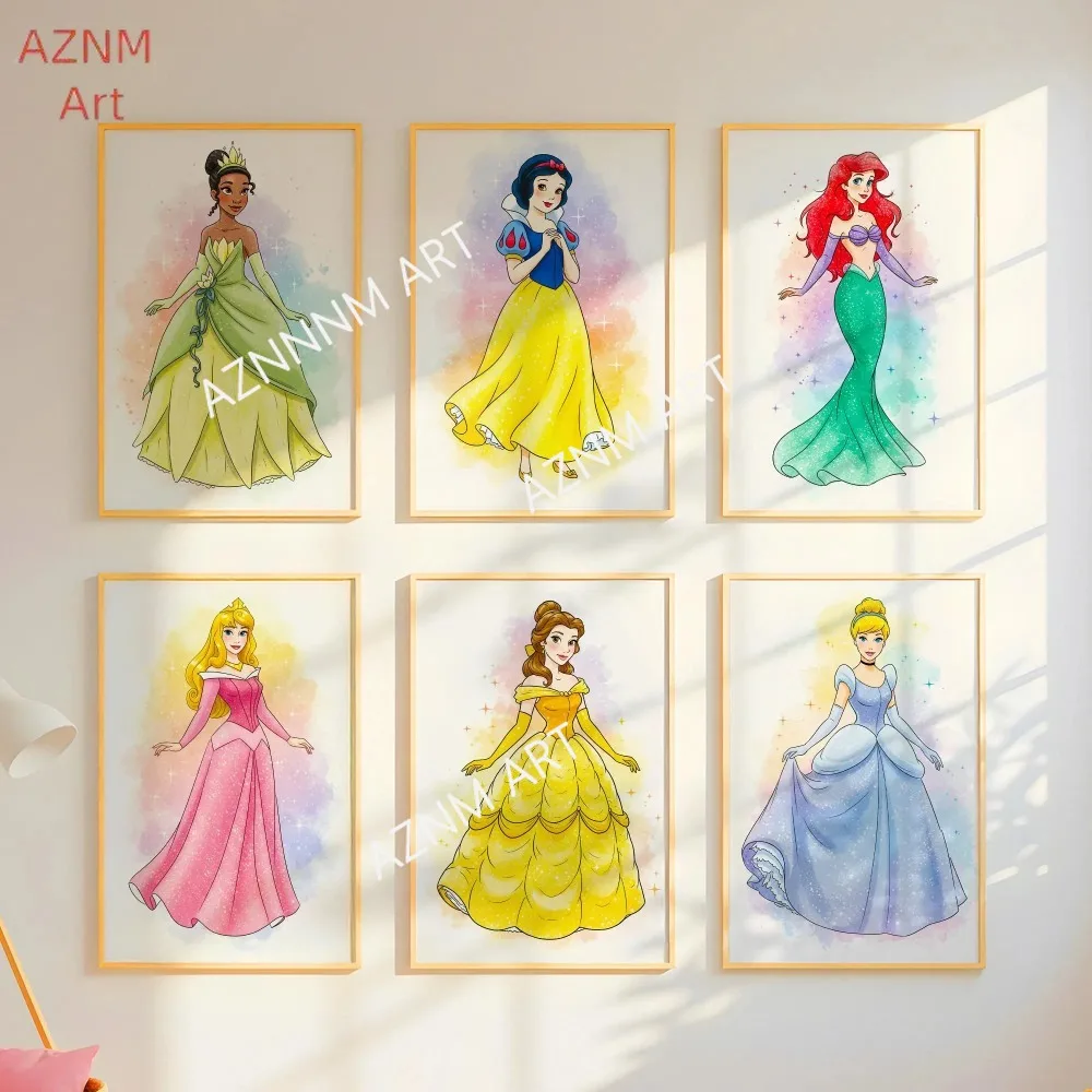 Disney Princess Wall Art, Princess Poster, Princess Poster, Princess Wall Decor, Room Decors
