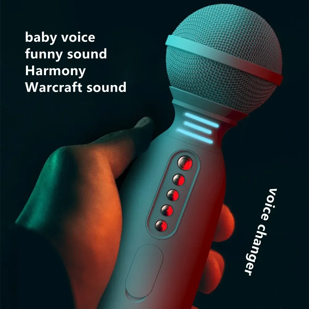 Smart Voice Bluetooth Audio Microphone Integrated Wireless Speaker TF Card Player MP3 Magic Umlaut Sound Sing Song Mic