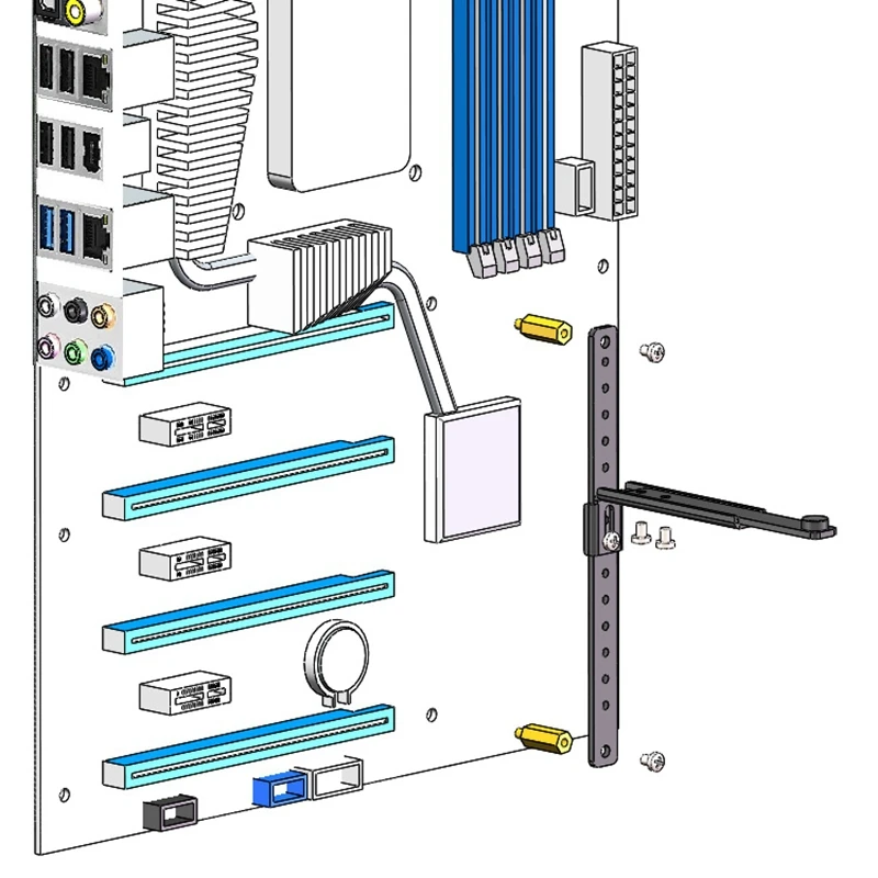 1pcs halterung verwendet für grafikkarte rack mit gummi pad gpu karten halter anzug kompatibel mit atx/E-ATX motherboards
