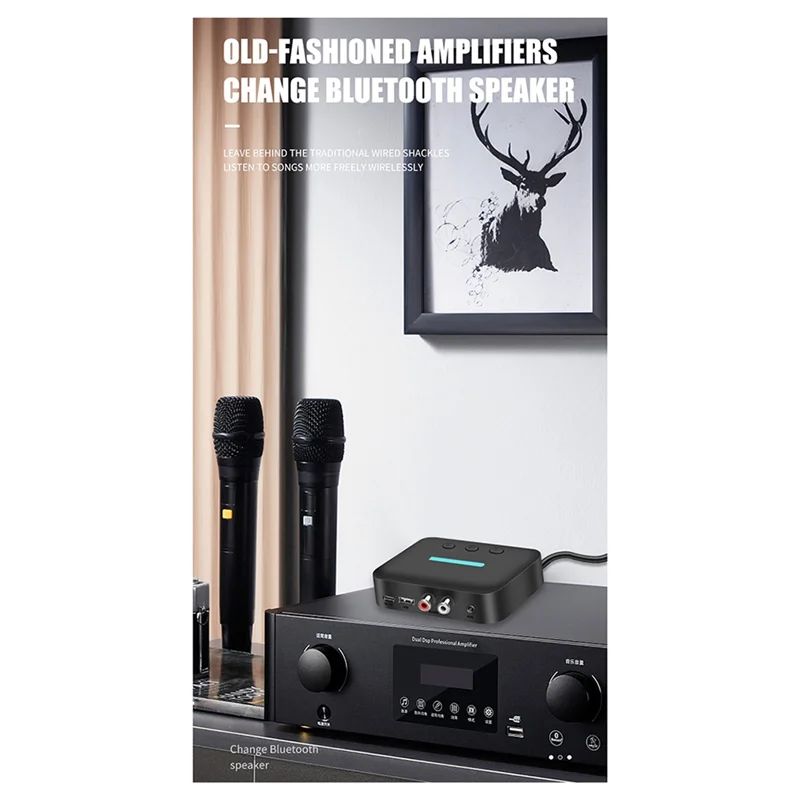 ABMF-Nova versão 5.3 receptor de áudio Bluetooth U Disk reprodução de música estéreo antigo para adaptador Bluetooth sem fio