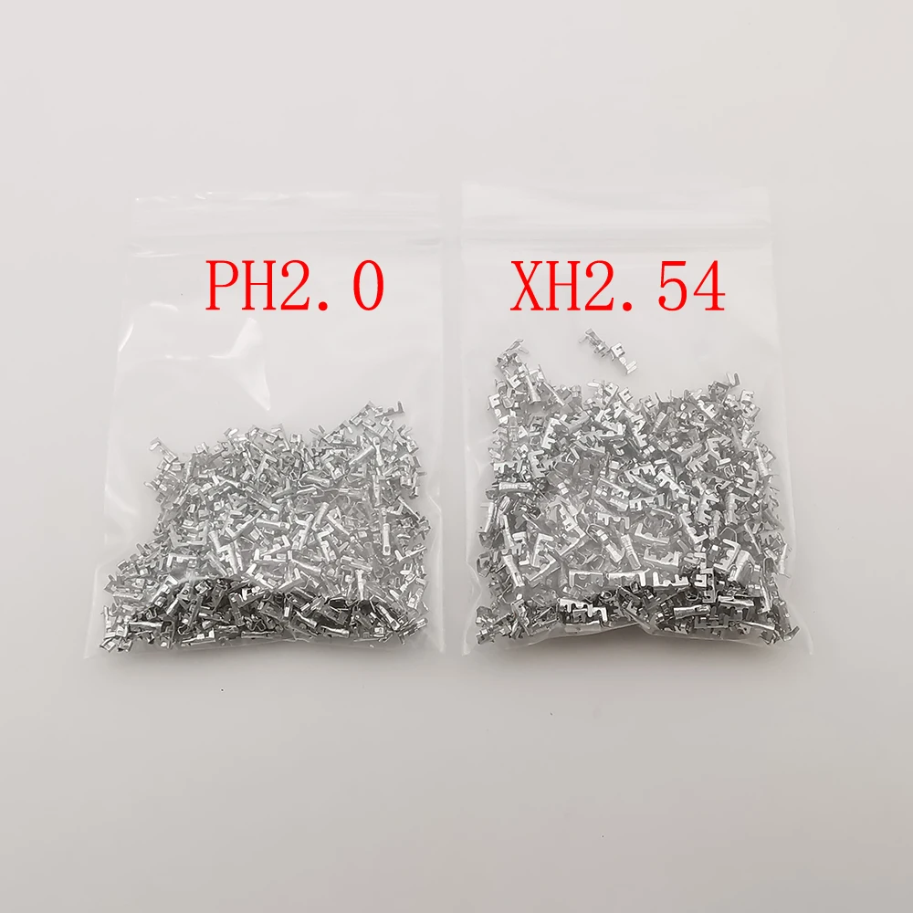 500Pcs JST PH 2.0 / XH 2.54 Crimping Terminal Pin Metal Female Contact Pins for JST PH 2.0mm/XH 2.54mm Socket Housing Connector