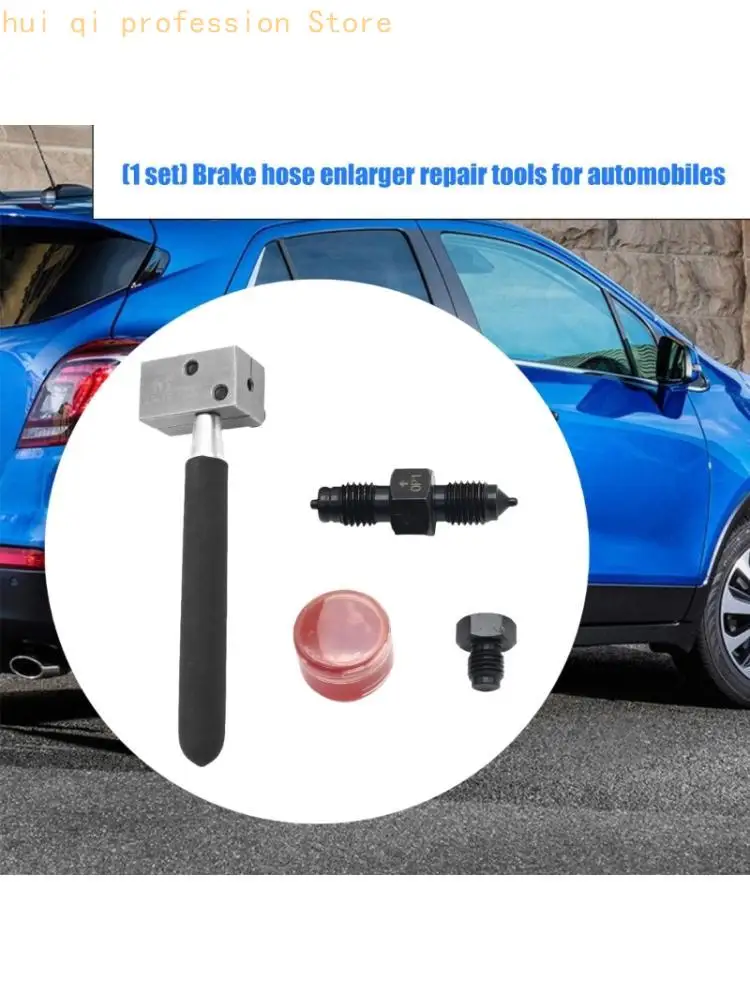 Brake Pipe Repair and Flaring Tool Set with Manual Metal Construction Grip and Organized Working Parts for Daily Service Tasks