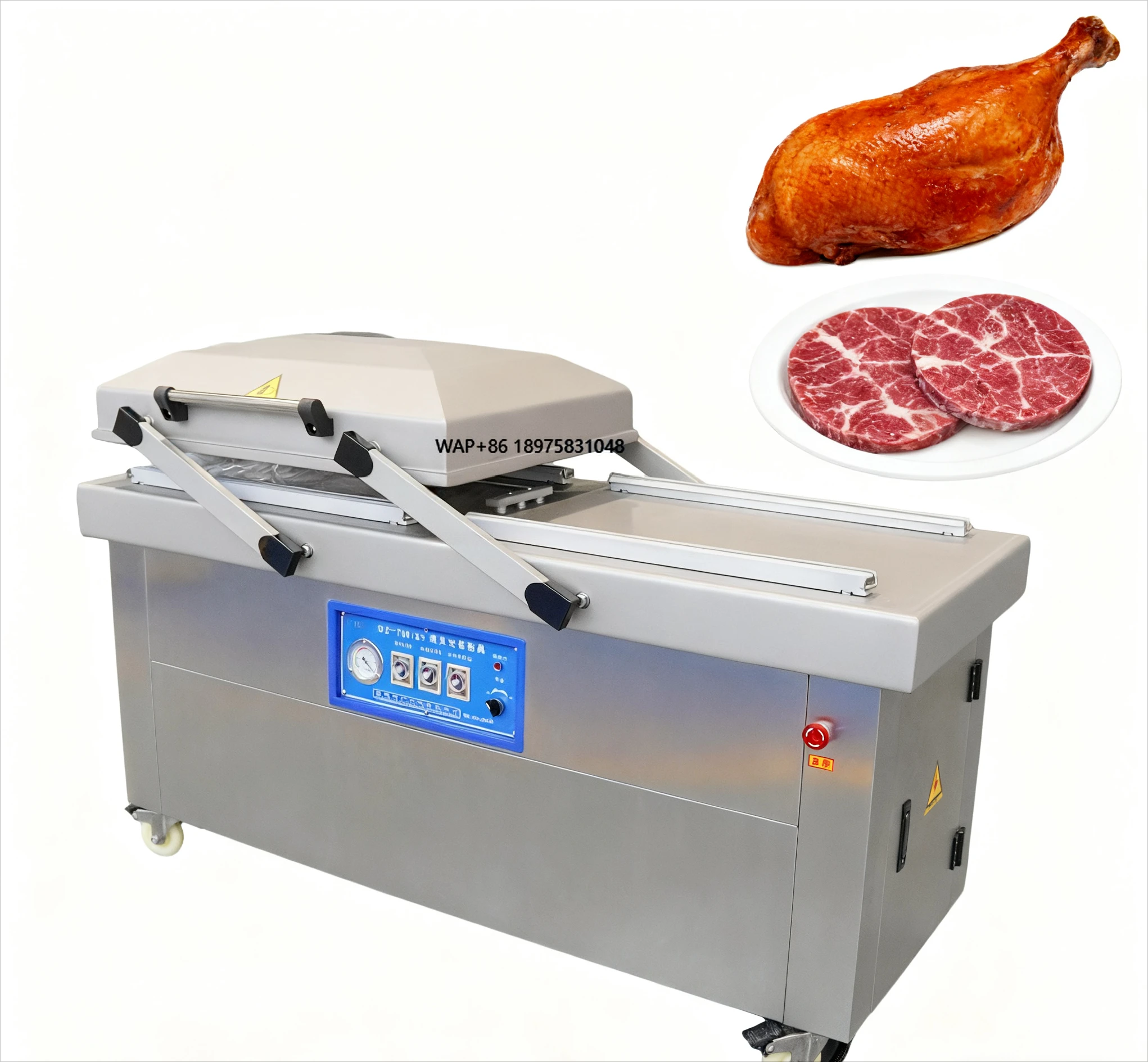 Double Chamber Vacuum Packing Machines Vac Packer Vacuo Sealer Vacuum Sealer for Steak Chicken Pork Leg Bacon Cured Meat Fish