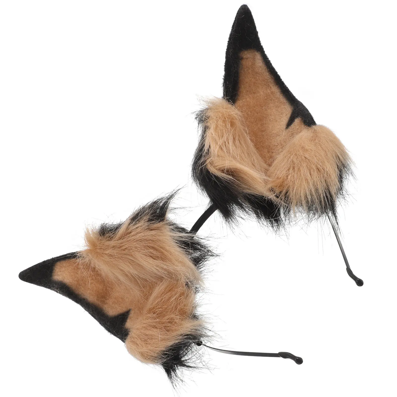 Realistic Doberman Dog Ears Headband Light Brown Soft Cosplay Party Halloween Christmas Costume Animal Ears Headband Adult Puppy