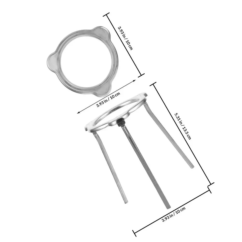 Picture 4: 2Pcs Lab Alcohol Lamp Tripod Support Stand Detachable Aluminum Alloy Stable Base for Bunsen Burner Chemistry Experiments