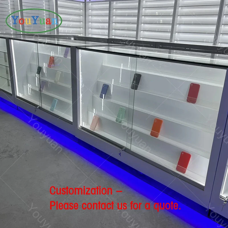 custom.Customized Mobile Phone Showcase Shop Counter Design Mobile Accessories Display Showcase Phone Accessories showcase