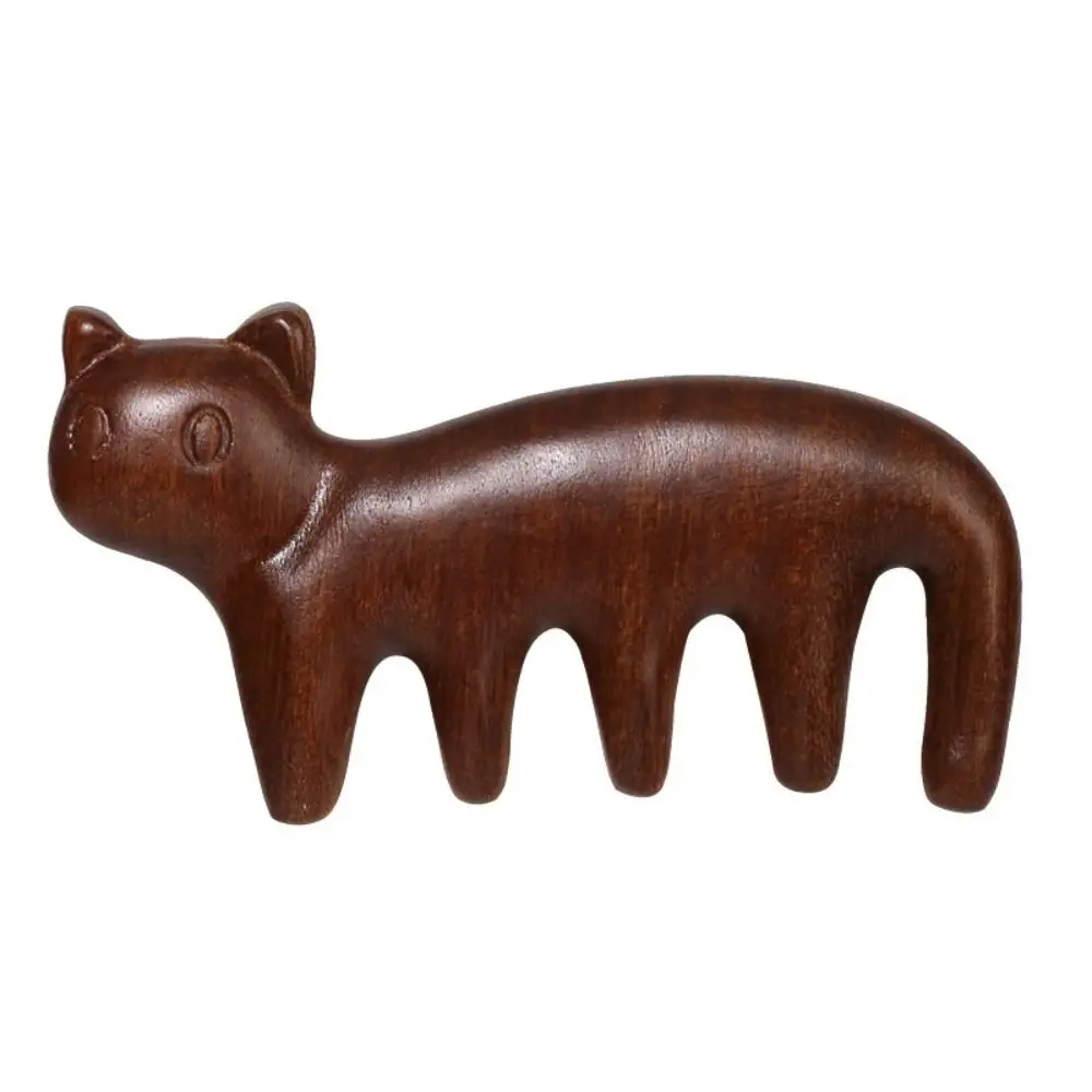 

New Promote Blood Circulation Kitten Massage Comb Anti-static Five Claw Health Comb Lovely Wooden Stress Relief Tools