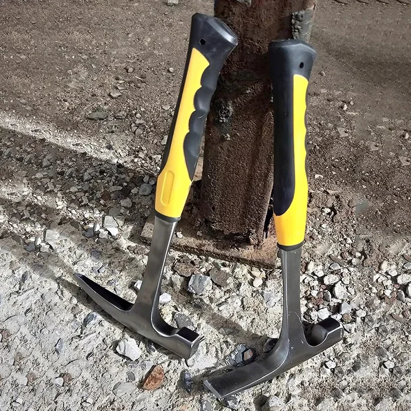 Single Angle Hammer Carbon Steel Hand Hammer Industrial Grade Testing Breaking Hammers Multi-purpose Hammers for Construction