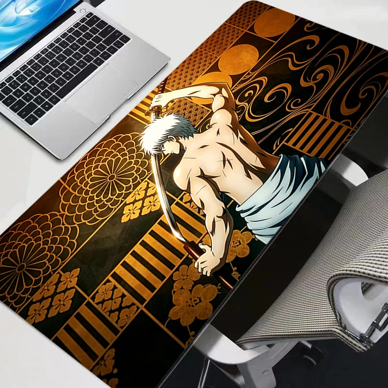Big Gamer Mouse Pad HD Print G-Gintamas Anime Extended Desk mat PC Gaming Accessories Cool keyboard pad Rubber Computer Mousepad