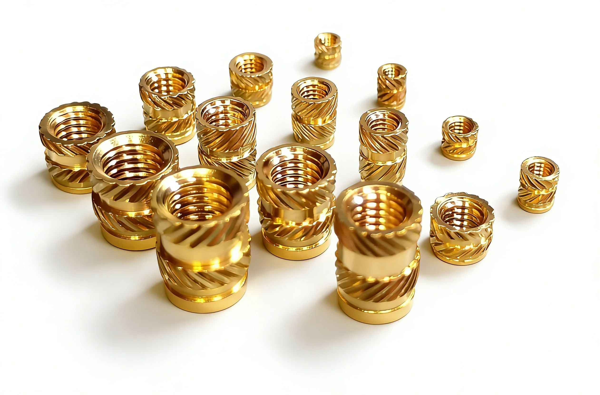 80pcs 1/4-20 In Brass Threaded Inserts Length 5/6/8/10mm Heat Set Insert for 3D Printing Component Plastic UNC Brass Knurled Nut