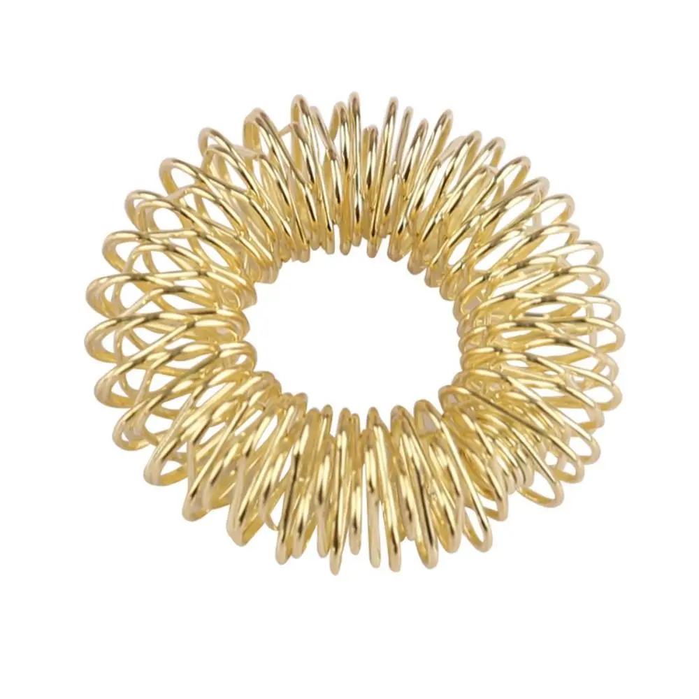 Refined Premium Acupressure Ring φ2.5cm Springs Finger Massage Rings Steel Mini Anti Stress Rings Relaxation Fingers