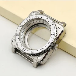 NH35 Case SKX007 Square Pilots Cockpit Watch Case fit NH35 NH36 Movement 28.5mm Dial Transparent Back Cover Men Diving Case