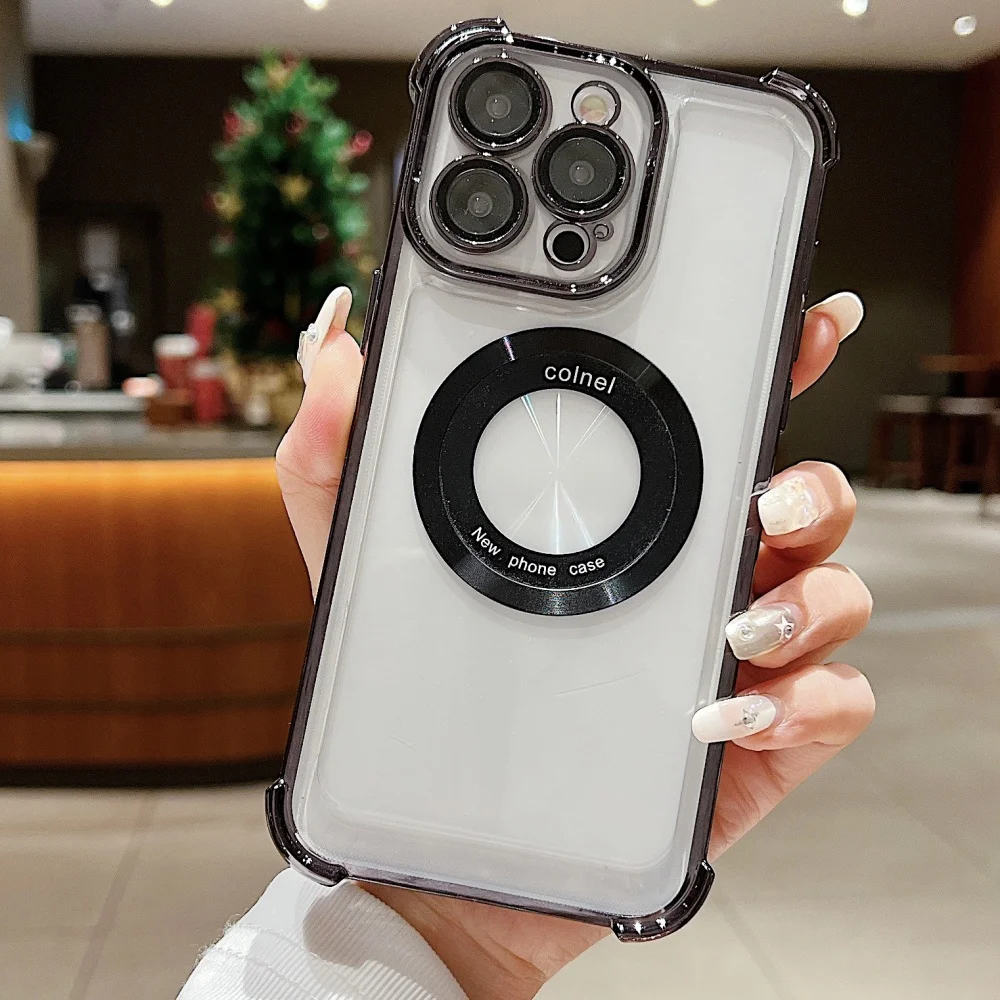 Beschichtete magnetische kabellose Ladehülle für Google Pixel 9 9A 9 Pro XL, stoßfeste TPU-Schutzhülle