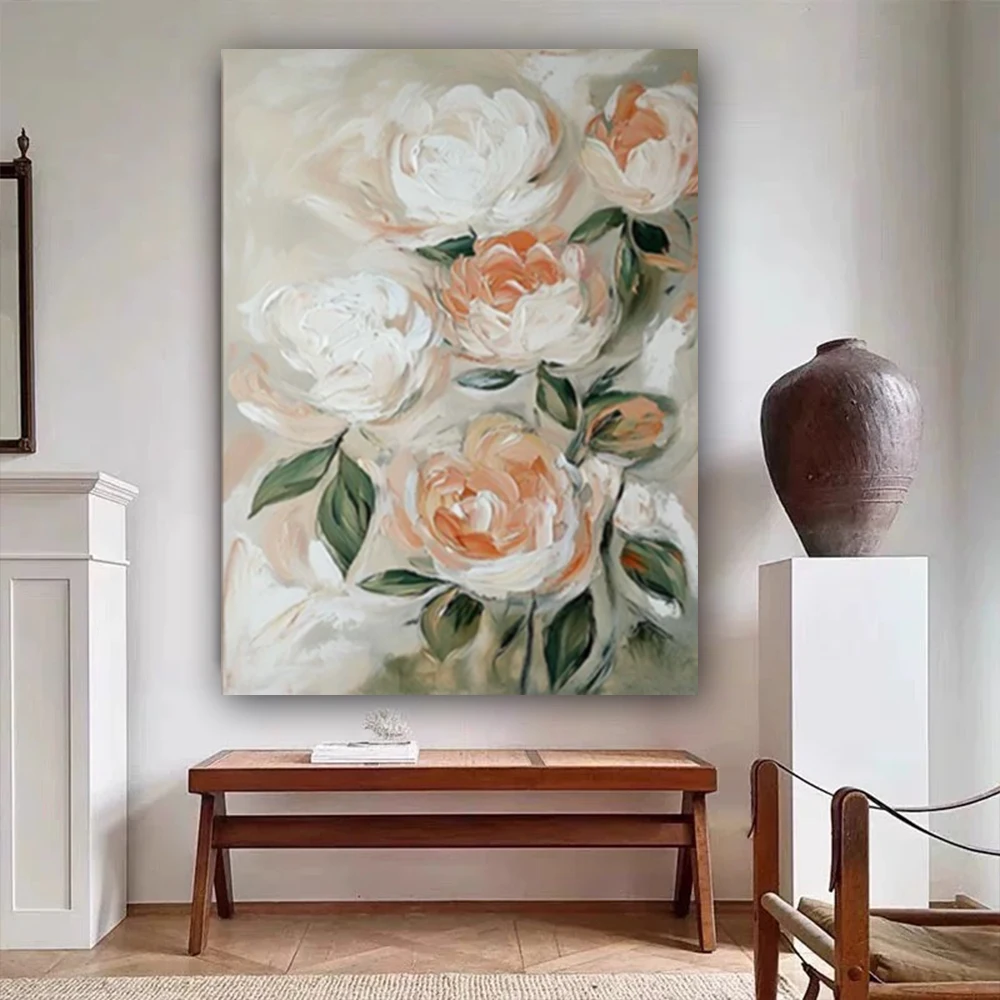 100% Hand-Painted Abstract Oil Painting On Canvas Modern Wall Art Picture Trees With Green Leaves Landscape Mural For Home Decor