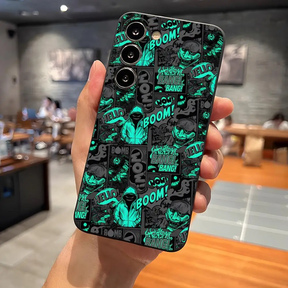 Blackened Boom Bang Phone Case for S23 Samsung S24 Ultra S22 S20 Fe S21 Plus Galaxy A54 A34 A24 A53 M54 Note 20 Back Cover #6