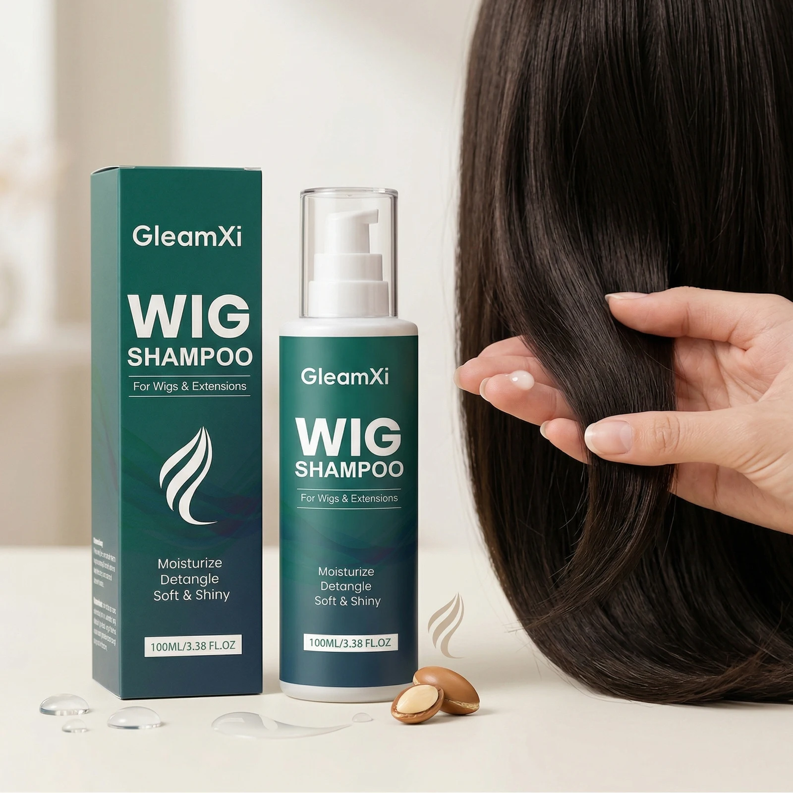 

Wig Shampoo Gentle Cleansing Hydrating Wig Treatment Reduce Frizz Oil Control Softening Volumizing Refresh Wig Smoothing Shampoo