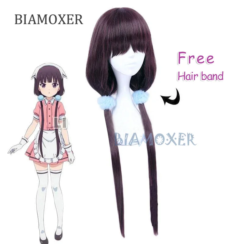 

Japanese Anime Blend S Cosplay Sakuranomiya Maika Hair Accessories Stile Cafe Sadistic Women Cosplay wig Synthetic Hair