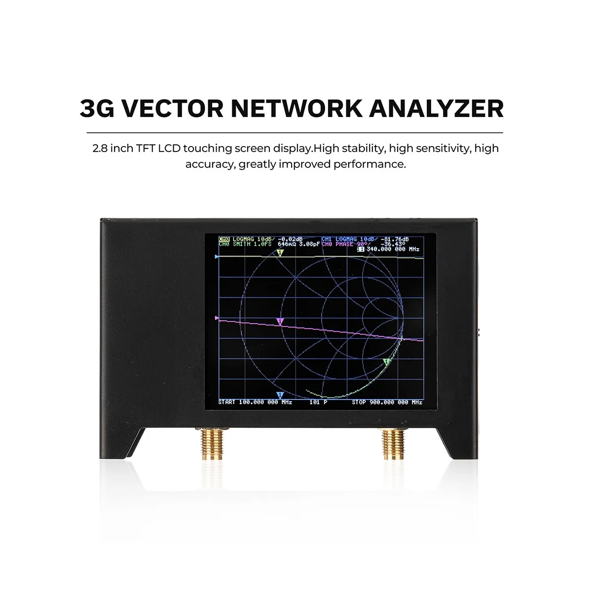 Imagem -05 - Vector Network Analyzer com Tft Touch Screen Antena de Ondas Curtas Nanovna v2 3g Saa2 hf Vhf 28 Pol