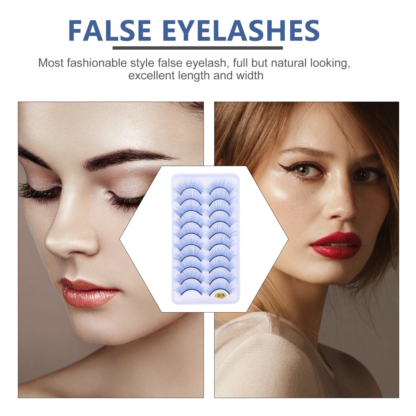 

10 Pairs Fake Eyelashes False for Women Cosplay Accessories Natural Look Halloween Eyelashess Faux