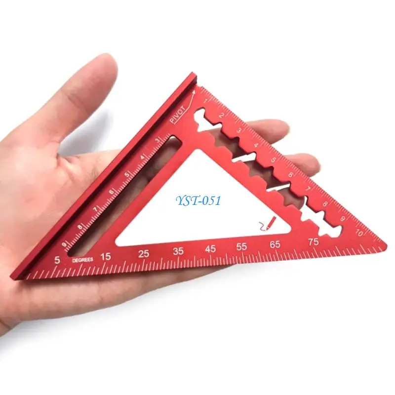 

E15A Heavy Duty 4inch Aluminum Woodworking Triangle Square Carpenter Measuring Tool