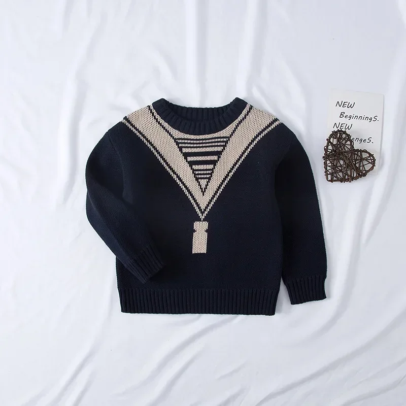 1-7Y Autumn New Baby Boys Girls Clothes Baby Sweater Toddler Knit Sweater Newborn Knitwear Long Sleeve Cotton Baby Pullover Tops image 4