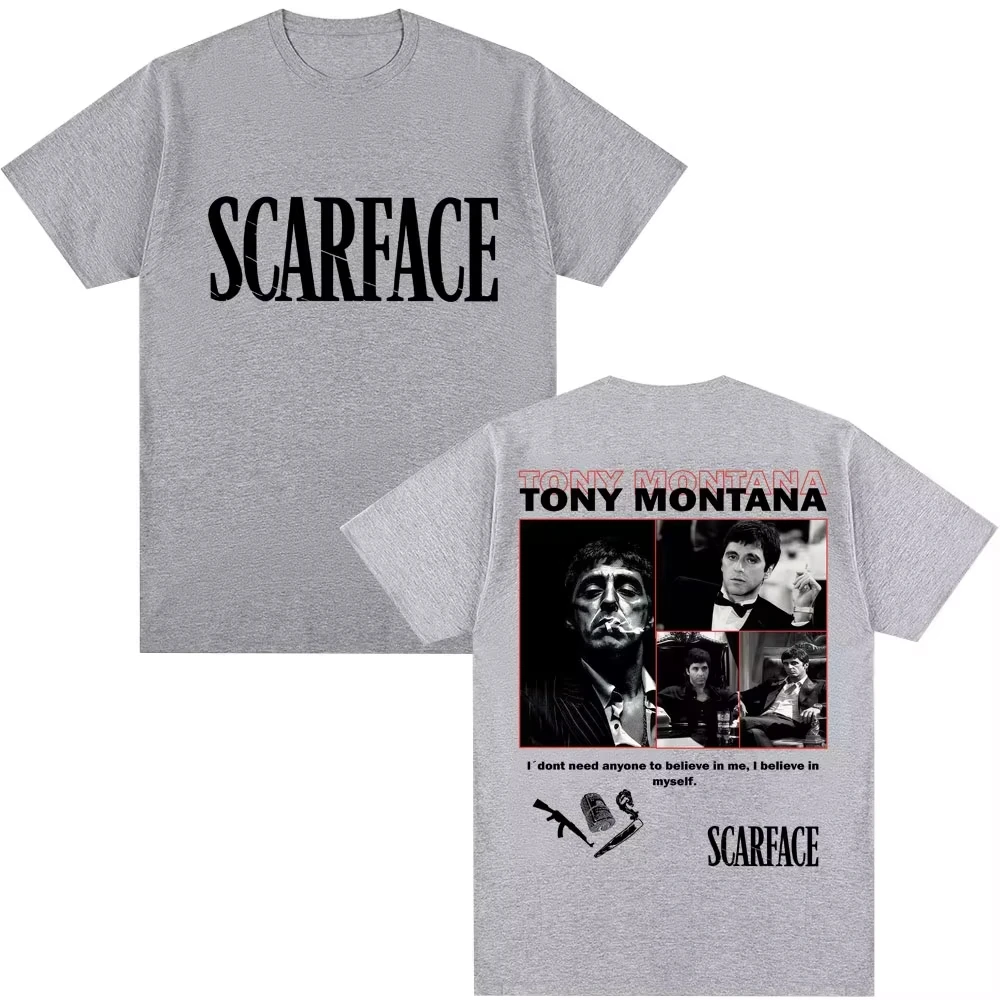 2026 Movie Scarface Tony Montana Al Pacino Graphic T Shirt 90s Vintage Fashion Men Women Harajuku T-shirt Cotton T Shirts