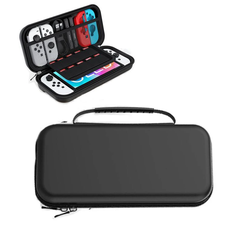 Opbergtas voor Nintendo Switch Console Draagtas voor Switch OLED met 20-gamecartridges Beschermende opbergtas met harde schaal