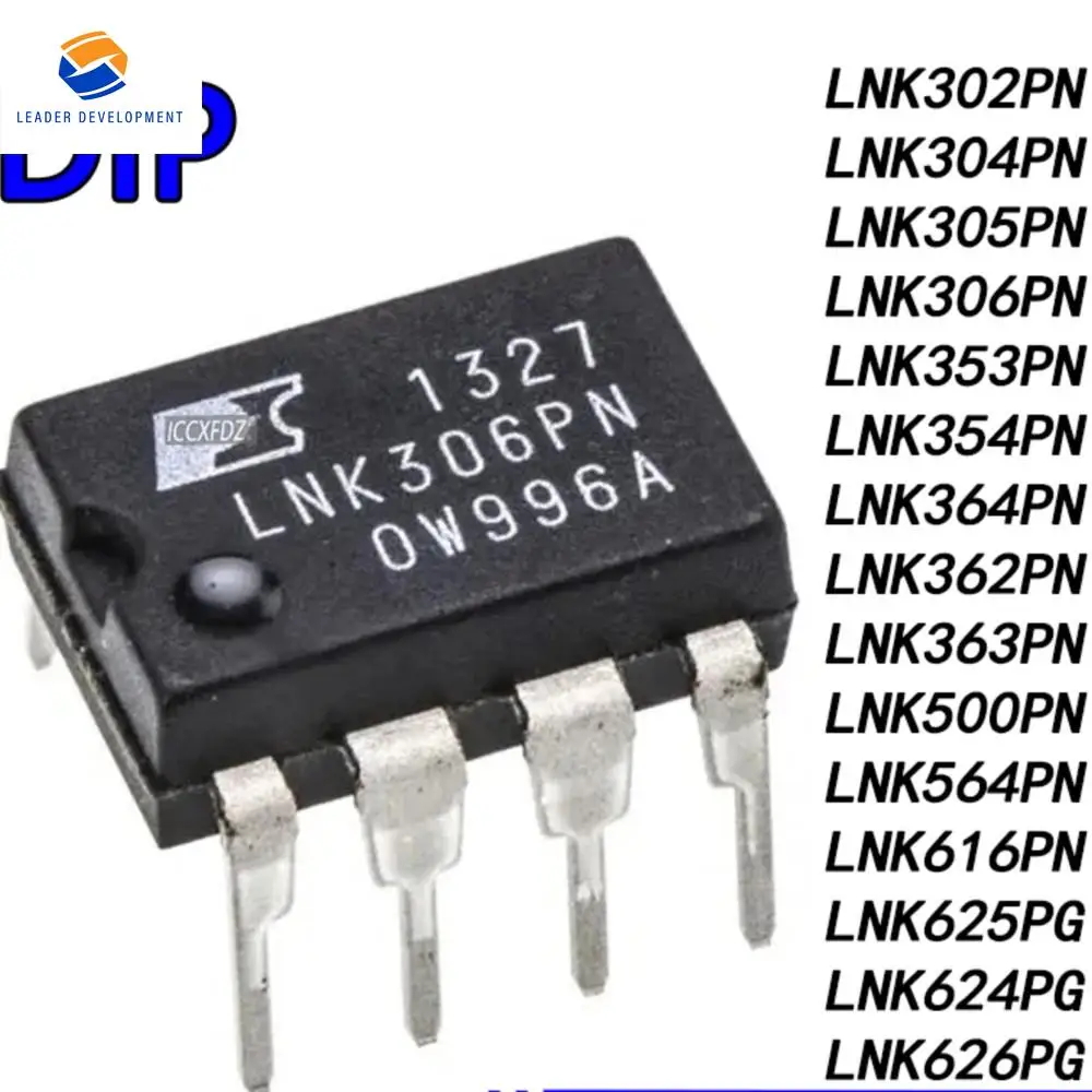 10Pcs/Lot LNK304PN LNK564PN LNK305PN LNK306PN LNK364PN LNK626PG LNK362PN LNK363PN LNK500PN LNK625PG LNK624PG..PG=PN DIP-7 LNK
