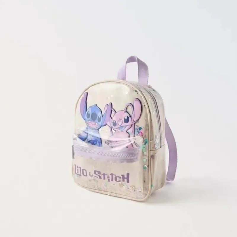 Disney-Stitch Baby Sacs à Dos pour Bol, Sacs Kawaii, Sacs de Rangement de Voyage à Paillettes Imprimées, Cartables à la Mode, Mini Sac à Dos Maternelle