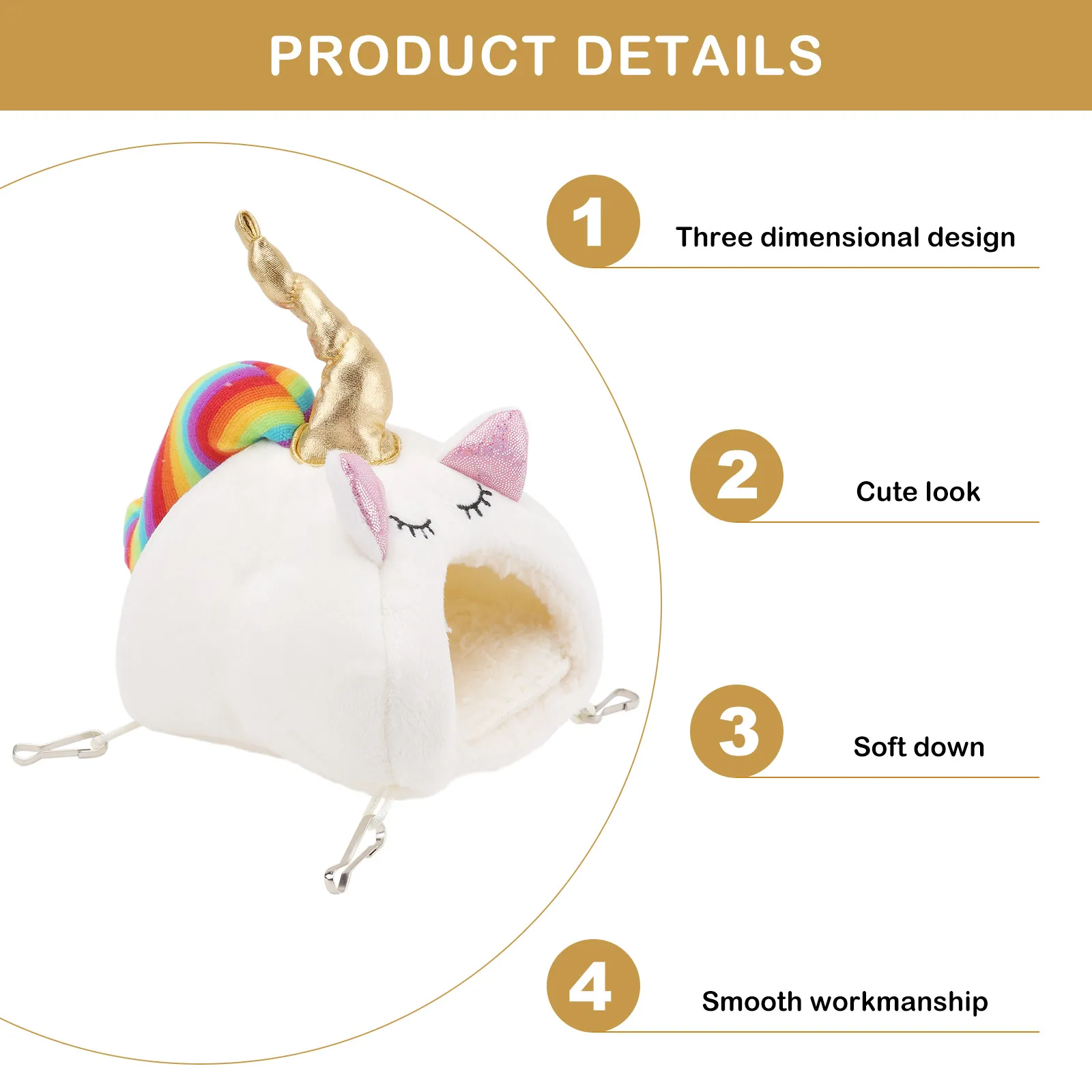 

Warm Sleeping Bed Unicorn Pet Guinea Pig Winter Hamster Rabbit for Summer Dog Nest Ferret Bedding Small Animal Mat Hammock Beds