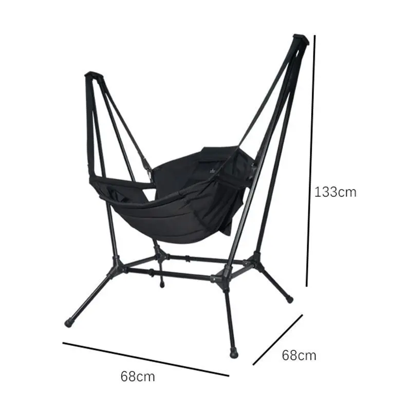 كراسي متأرجحة قابلة للطي مقاومة للاهتراء في الحديقة وقفة واحدة مع حقيبة تخزين كرسي أرجوحة خارجي