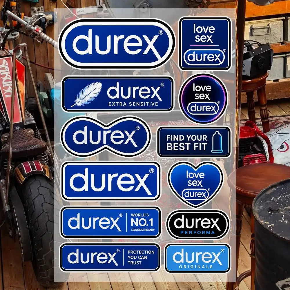 Durex Aesthetic Graffiti Waterproof PVC Stickers for Car Motorcycle Skateboard Helmet Notebook