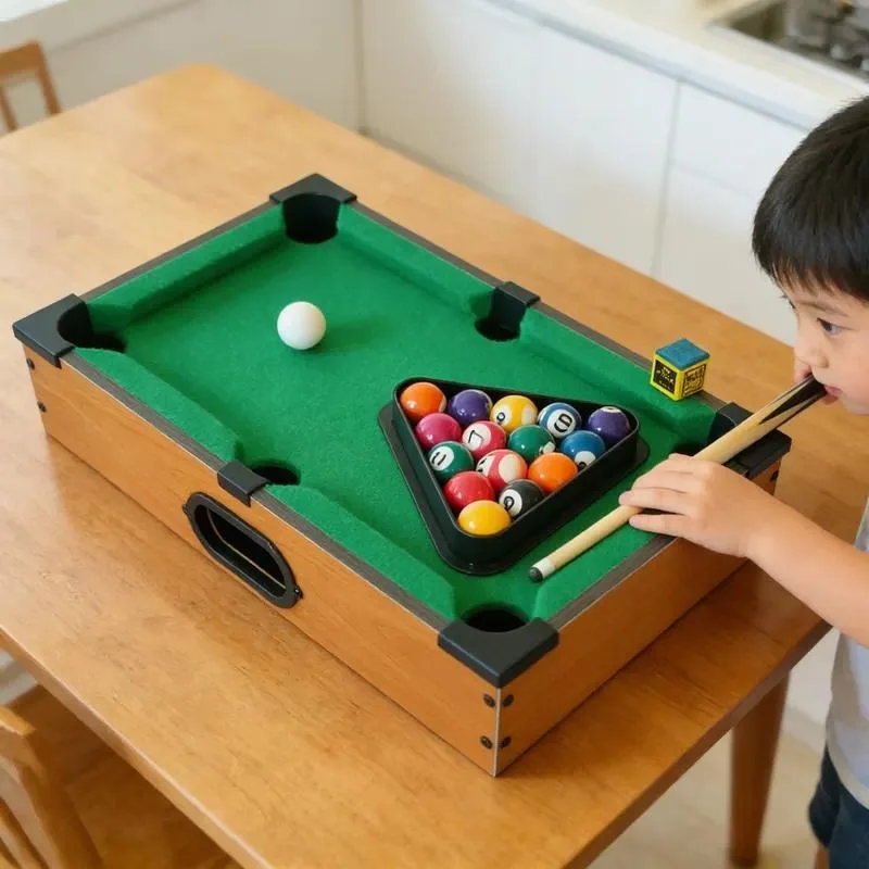 Hot Selling Mini Billiards Table Foldable Suitable for Family Indoor Games and Children Leisure Activities