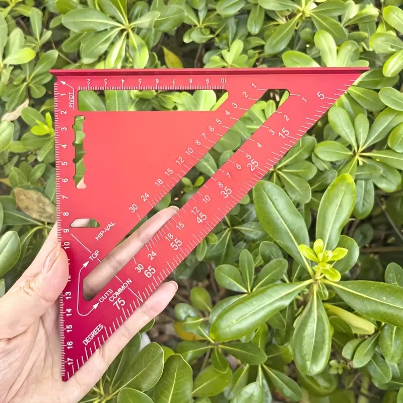 مثلث حاكم 7 بوصة أداة القياس سبائك الألومنيوم نجار مجموعة زاوية مربعة أدوات النجارة جرب مربع الثلاثي متري #3