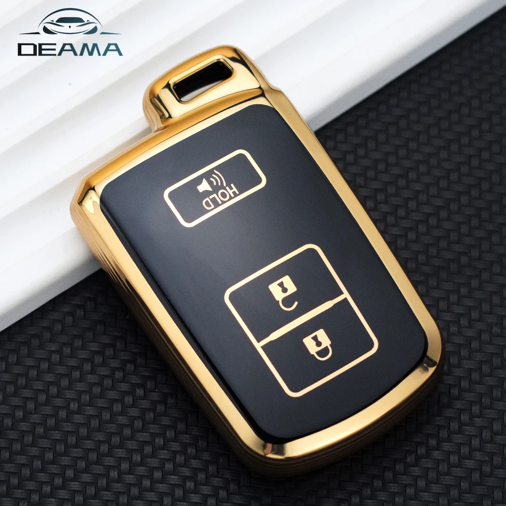 TPU Car Key Cover Case Bag Holder Shell for Toyota Camry RAV4 Avalon Auris 2 3 4 Buttons Smart Keyless Holder Protector