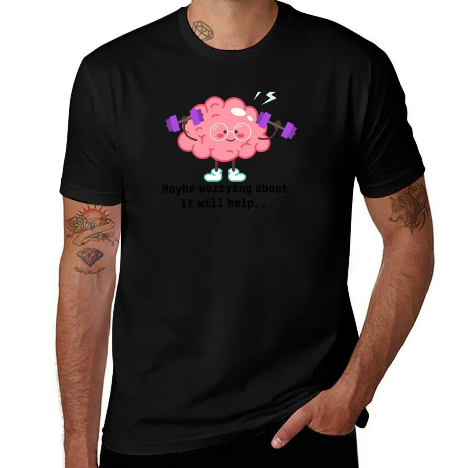 Maybe worrying about it will help T-Shirt Big Size Loose Fit Tee Shirt