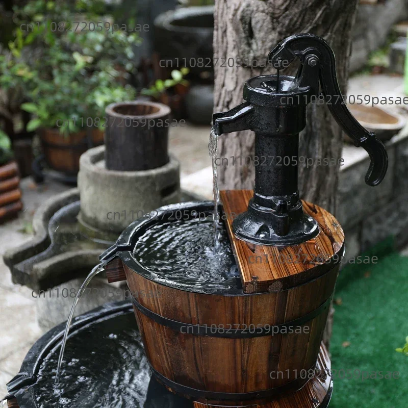 Landscaping Features Made From Carbonised, Preservative-treated Timber; Fountain, Garden and Balcony Water Features
