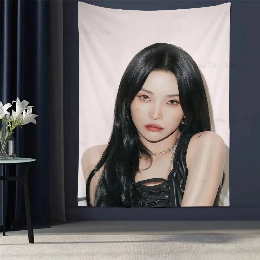 

Korean Kpop Girl Group Gidle Cartoon Tapestry Bohemian Wall Tapestries Mandala Home Decor