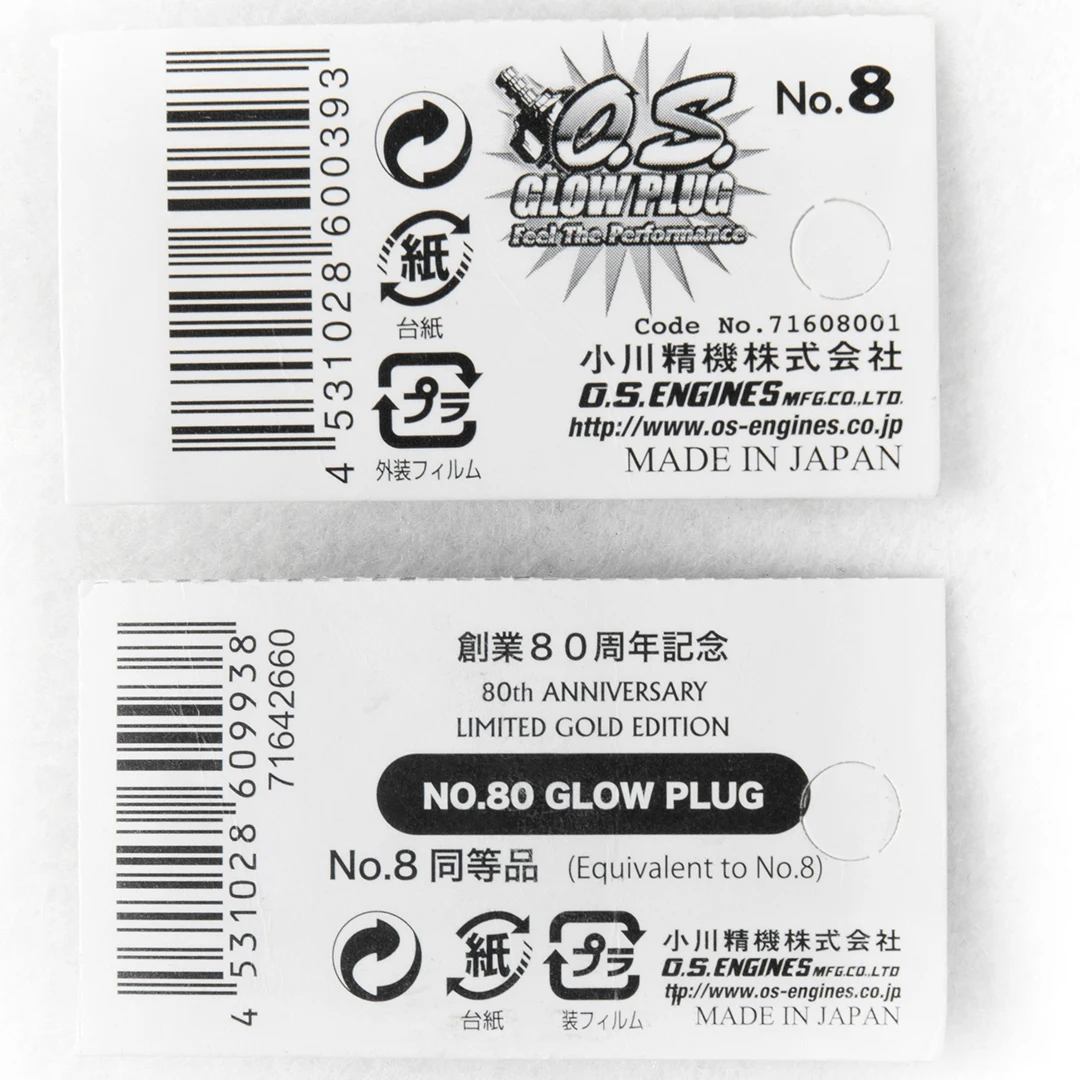 Original 2-Stroke OS Engine Glow Plug OS8 No.8 O.S. Plug N Glow Replacement Parts for Model Engines