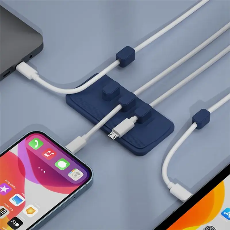 AY14 -1 PCS Magnetic Cable Holder Cables, Other Wires, Sticks To Wood, Marble, Metal, Glass (Blue)