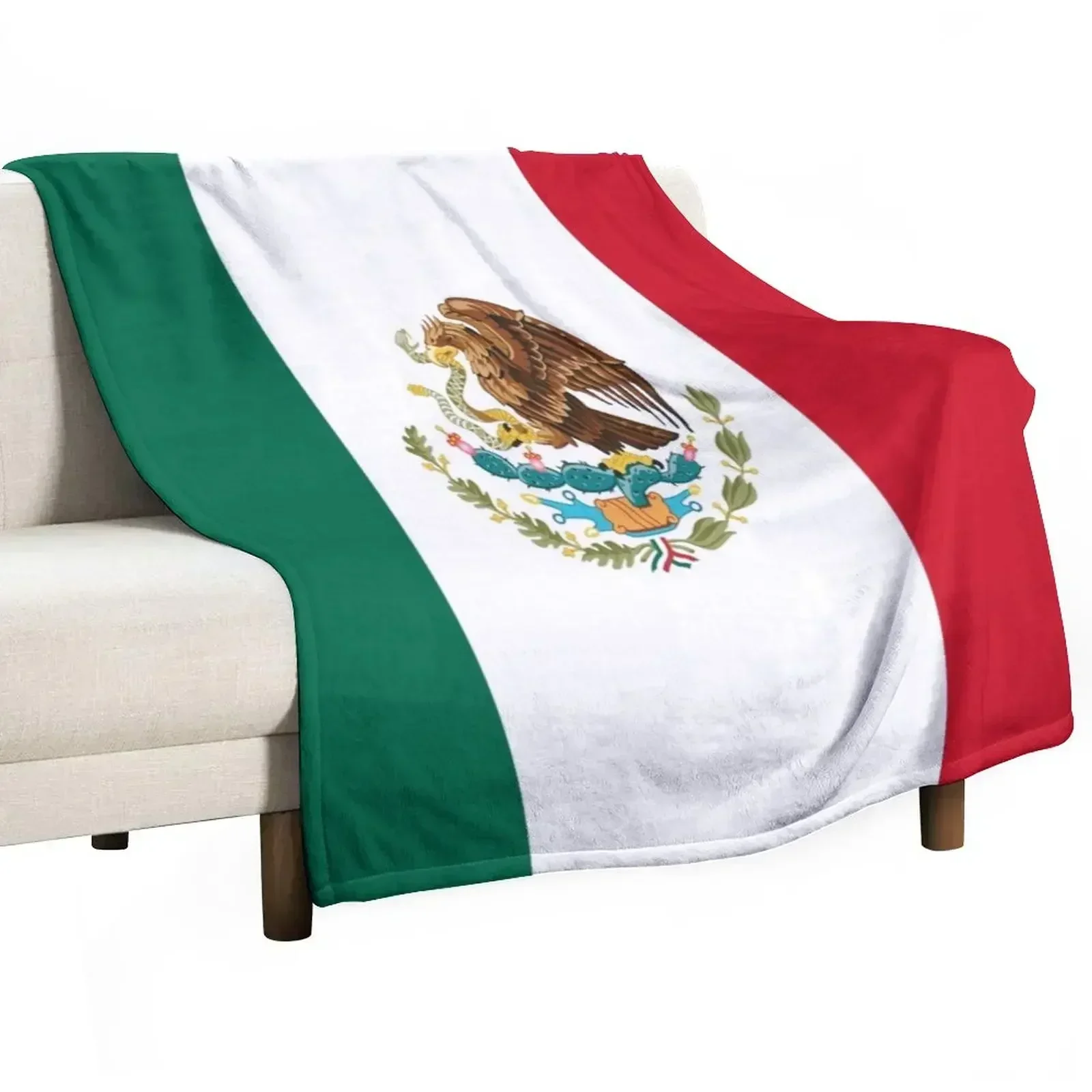 

Bandera Mexicana! - Mexican Flag! Throw Blanket Retros Warm Blankets