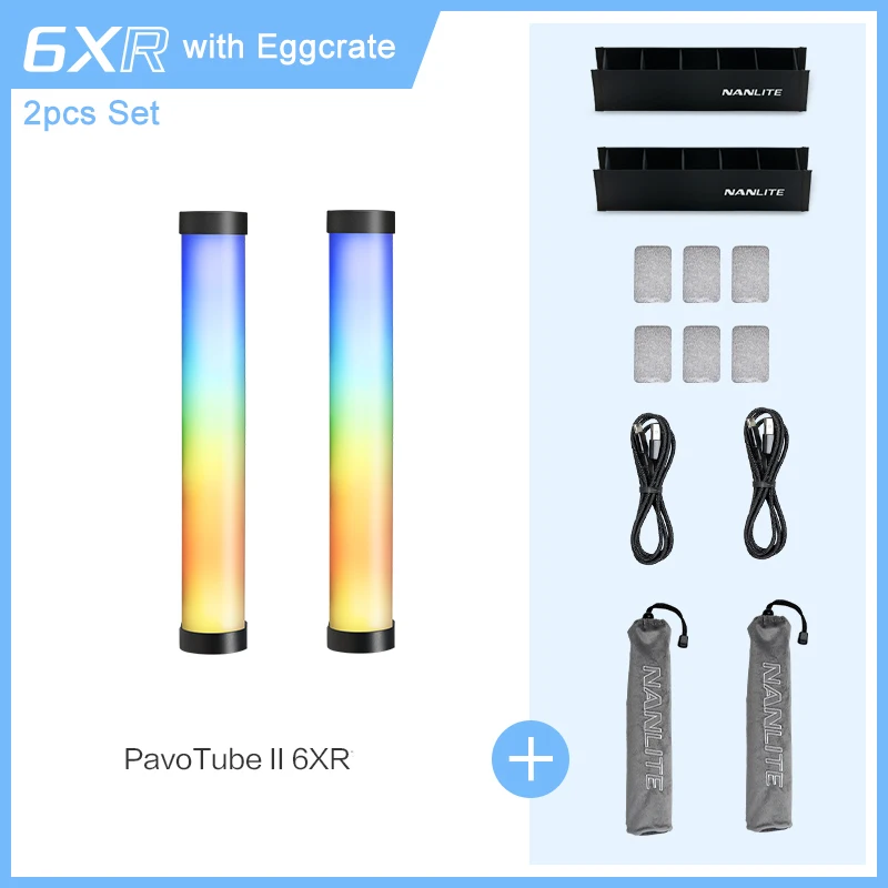 Nanlite PavoTube II 6XR Buis Licht Fotografie Lamp voor Studio Live Video Invullicht RGBWW 2700 K-12000 K Draagbare Handheld Licht